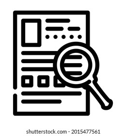 Suche nach Information Line Symbol Vektorgrafik. Suche nach Informationszeichen. isoliertes Kontursymbol