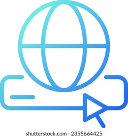 Search for information on internet pixel perfect gradient linear vector icon. Online data sources. Customer requests. Thin line color symbol. Modern style pictogram. Vector isolated outline drawing