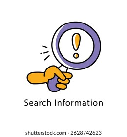 Search Information Vector Filled Outline Style Icon. Eps 10 file