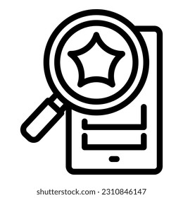 Search integrity icon outline vector. Core mission. Vision trust