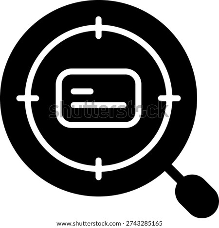 Search Intent Black Icon Design