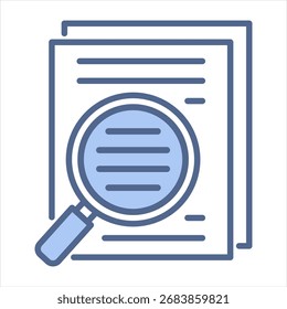 Search Intent Blue Icon Vector Illustration