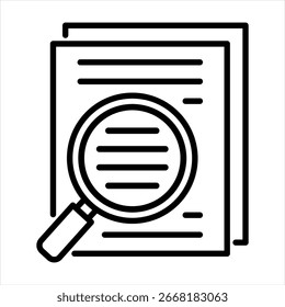 Search Intent Outline Icon Vector Illustration