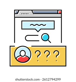 search intent seo color icon vector. search intent seo sign. isolated symbol illustration