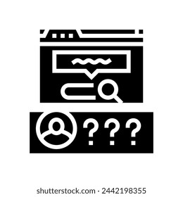 search intent seo glyph icon vector. search intent seo sign. isolated symbol illustration