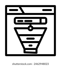 search intent seo line icon vector. search intent seo sign. isolated contour symbol black illustration