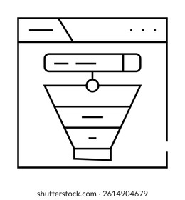 search intent seo line icon vector. search intent seo sign. isolated contour symbol black illustration