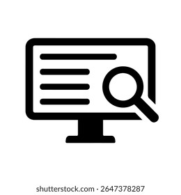 A interface de pesquisa exibida na tela do computador facilita a interação e a exploração do usuário