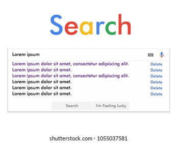 Search Interface Web Page vector