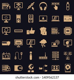 Search in internet icons set. Simple style of 36 search in internet vector icons for web for any design