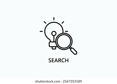 Search Isolated Vector, Icon Or Logo Sign Symbol Illustration