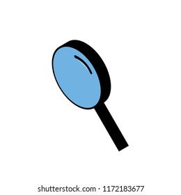 Search isometric left top view 3D icon