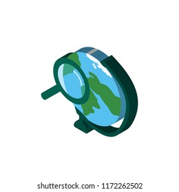 Search isometric left top view 3D icon