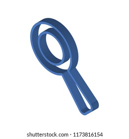 Search isometric left top view 3D icon