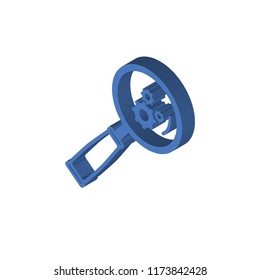 Search isometric left top view 3D icon