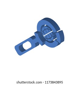 Search isometric left top view 3D icon