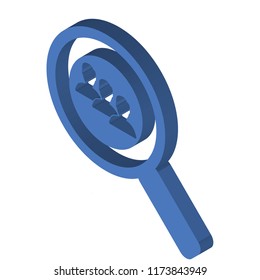 Search isometric left top view 3D icon