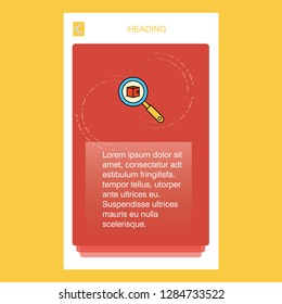 Search item mobile vertical banner design design. Vector