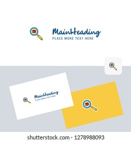 Search item vector logotype with business card template. Elegant corporate identity. - Vector