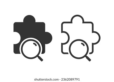Icono de la sierra de búsqueda. Vector de ilustración