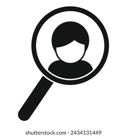 Search job candidate icon simple vector. Find folder career. Boss seek cv