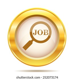 Search for job icon. Internet button on white background. EPS10 vector. 