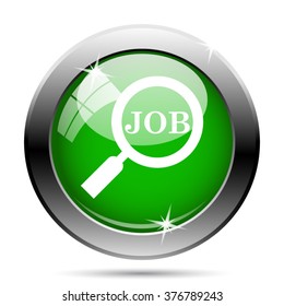 Search for job icon. Internet button on white background. EPS10 vector.
