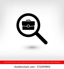 search job, icon. One of set web icons