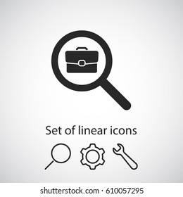 search job, icon. One of set web icons