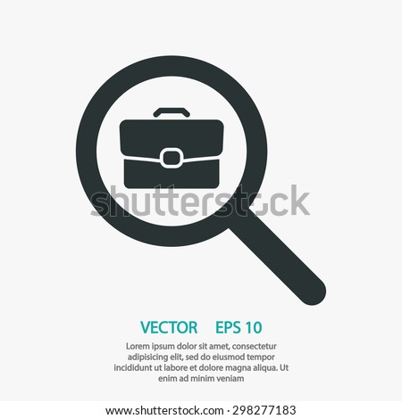 search job, icon. One of set web icons