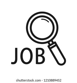 Search for job icon. Simple flat design. Isolate on white background.