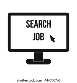 Search Job icon in simple style isolated on white background