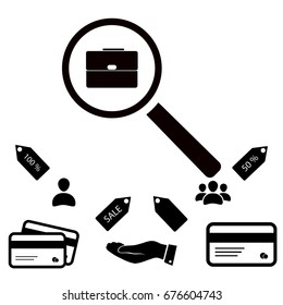 search job, icon, vector best flat icon, EPS