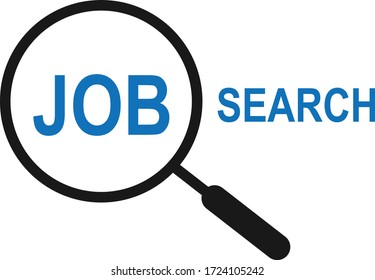 Search job icon vector isolate  