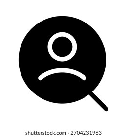 Symbol für Suchauftrag - Vektorsymbol-Entwurfsgrafik