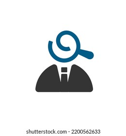 Icono de trabajo de búsqueda, plantilla de vector