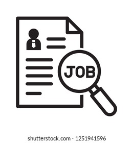 Search job. Simple flat design. Isolate on white background.