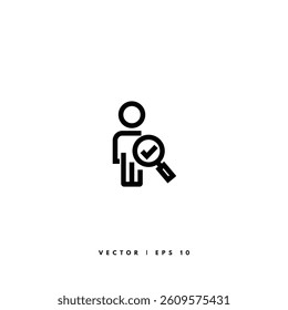 Search Job Vacancy Icon. Editable Stroke