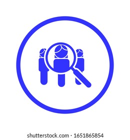 Icono de la vacante de trabajo en estilo plano en fondo blanco. vectoriales 10