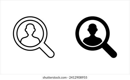 Search job vacancy icon set, Find people employer business concept. vector illustration on white isolated background.