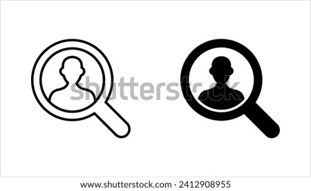 Search job vacancy icon set, Find people employer business concept. vector illustration on white isolated background.