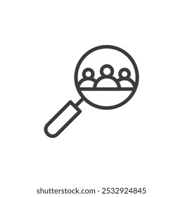 Search job vacancy icon Simple outline vector logo