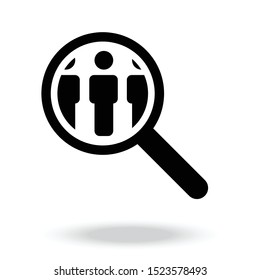 Search Job Vacancy Icon Vector.