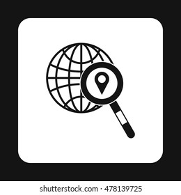 Search JPS icon in simple style isolated on white background. Navigation symbol