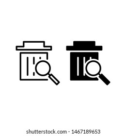 Search junk icon, with outline and glyph styles