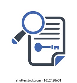 Search Key Icon, Vector graphics