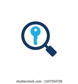 Search Key Logo Icon Design