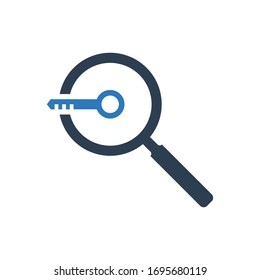 search keyword icon (vector illustration)