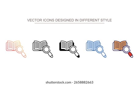 Suche nach Knowledge-Symbol-Design mit weißem Hintergrund - Stockgrafik