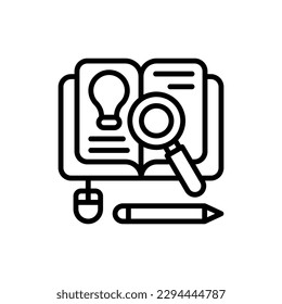 Search of Knowledge icon in vector. Illustration